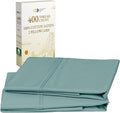 California Design Den Standard Queen Size Pillowcase Set - 400 Thread Count, 100% Cotton Sateen, Set of 2 Pillow Covers, Soft and Breathable - Teal