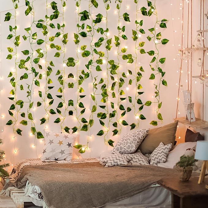 CEWOR 14 Pack 98ft Fake Ivy Vines, Artificial Ivy Garland - Image 5