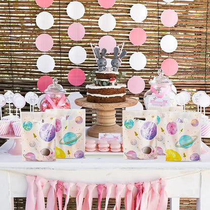 ANGOLIO 50PCS Pink Space Theme Party Bags - Image 5