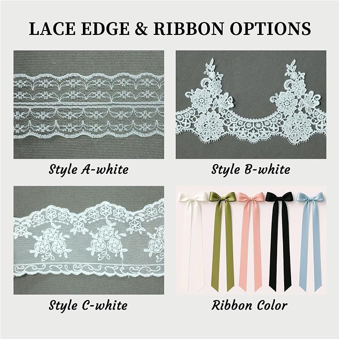 2 Pcs Personalized Sheer Lace Wedding Chair Sign - Image 6