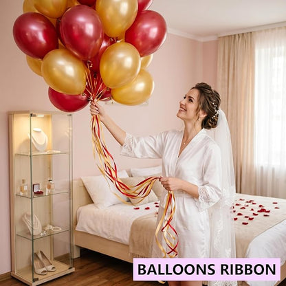 TONIFUL 500 Yards Red Curling Ribbon Balloon String Gift Wrapping Decor | Red - Image 3