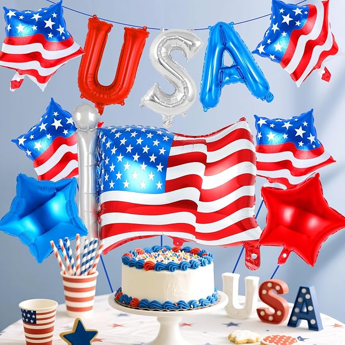 23 Pcs 4th of July Balloons, Independence Day Decorations Balloons, USA - Image 3