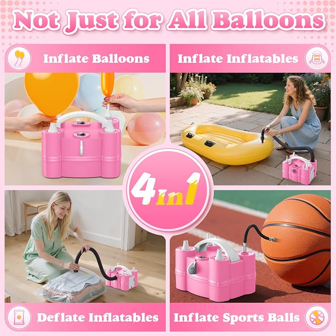 LooLaa Balloon Pump 4-in-1 Electric Balloon Inflator - Image 2