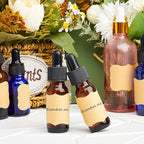 Lallisa 100 Pack Essential Oil Dropper Bottle 15 ml (1/2 oz) Glass Dropper Bottles DIY for DIY Essential Oil Perfume with 5 Funnels 5 Pipettes 3ml 100 Labels for Bathrooms, Hotels, Labs (Amber)