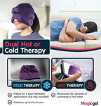 Magic Gel Migraine Ice Head Wrap | Real Migraine & Headache Relief | The Original Headache Cap | Cold, Comfortable, Dark & Cool; Endorsed by Physicians, Loved by Thousands - (2 Pack, Black & Purple)