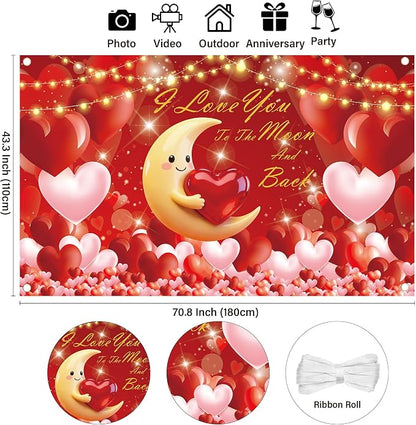 Red Backdrop Anniversary Decoration - Image 3