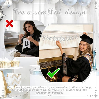 2026 Graduation Banners Party Decorations, Glitter Congratulations - Image 3