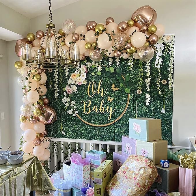 Blush Rose Gold Balloon Garland Arch Kit, 119 Pieces Peach Pink Gold Pastel - Image 5