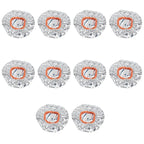 10pcs Aluminum Foil Hair Dye Processing Caps, Silver Hair Conditioning Caps for Deep Treatment, Constant Temperature Heat Retention Caps with Elastic Band, Reusable Hair Coloring C