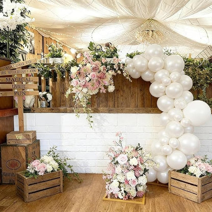 50pcs Pearl White Balloons, 12inch Pearl Ivory Latex Helium Balloons | - Image 5