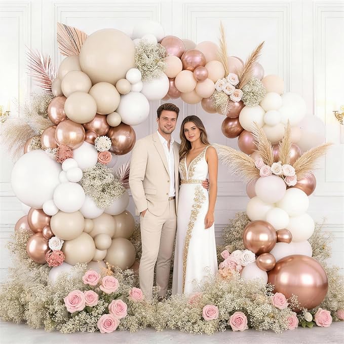 White Sand Balloon Arch Kit, Boho Balloon Garland - Image 3