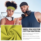 10 PCS Headbands for Women - Fashion Non Slip Cotton Headbands for Women and Men Perfect for Sports and Outdoor Activities in Summer,Including Running, Yoga, Cycling, Gym Workouts