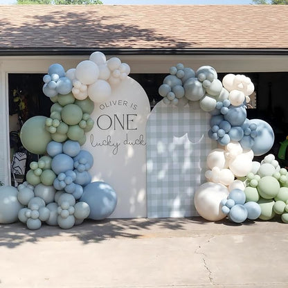 Sage Green Blue Beige Balloons 12inch Boho Birthday Baby Bridal Shower Dino | - Image 7