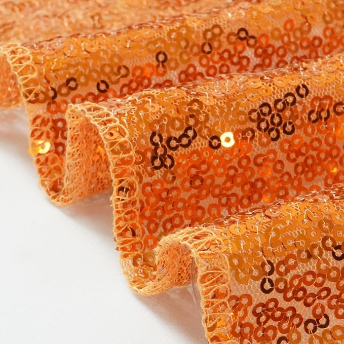 Eternal Beauty Orange 3mm Sequin Backdrop 10x10 Ft - Image 6