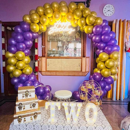 BAUANOOY Purple and Gold balloons - Image 8