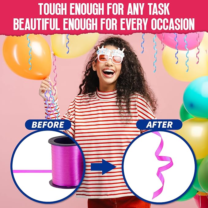 Playbees Curling Ribbon, 12 Rolls of 60-Ft Balloon String - Image 5