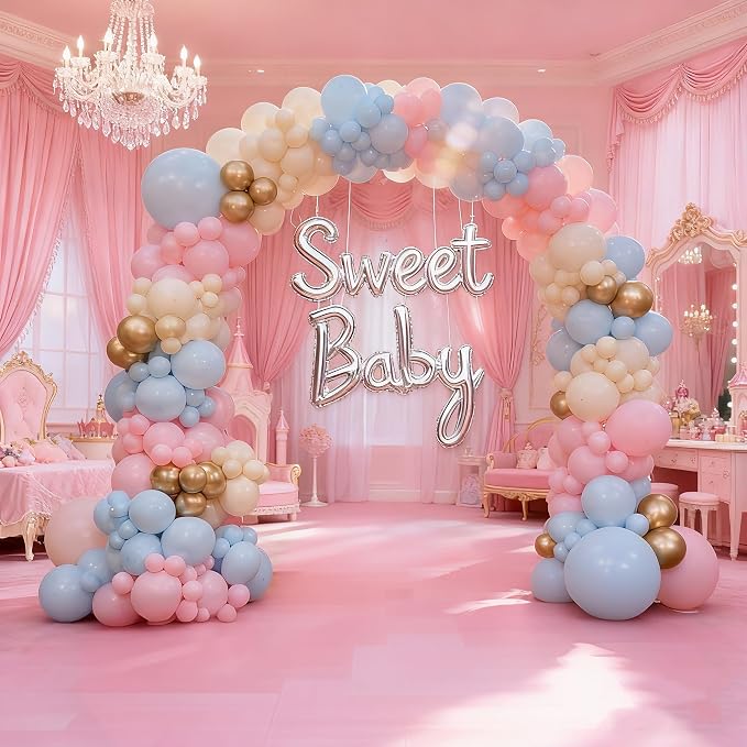 Gender Reveal Balloon Arch Kit, Metallic Gold，Sand, Bachelorette, Baby Shower - Image 7