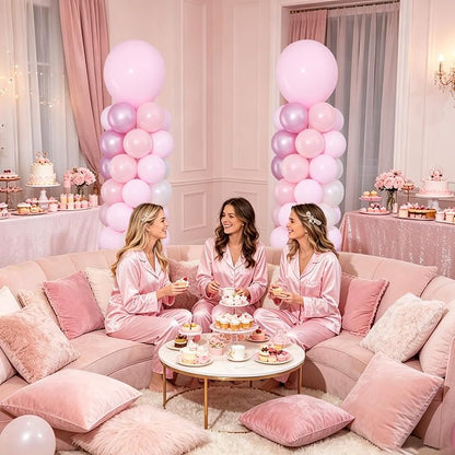 Pink and White Balloon Column Stand Kit of 2 - Image 5