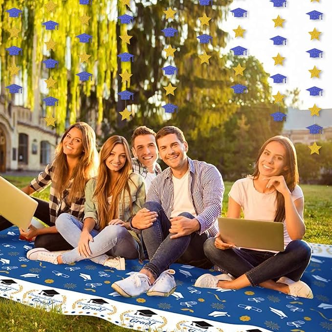 Navy-Blue Gold Graduation-2026 Class Party-Decorations - Image 6