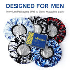 Years calm Shower Cap for Men, Waterproof & Heat-Retaining Hair Treatment Cap – Reusable Men’s Shower Cap with Foil Lining, Elastic Band, for Steam Care, Hair Mask & Oil Conditioning