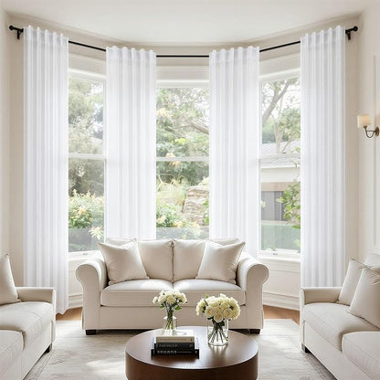Pitalk White Curtains 38 Inch Width - Image 8