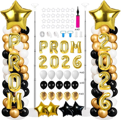 2 Sets Black Gold Balloon Column Stand Kit - Image 8