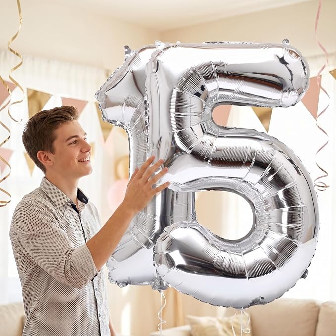 YPSelected 32 Inch Large Foil Helium Number Balloon Birthday Wedding Party 0-9 - Image 3