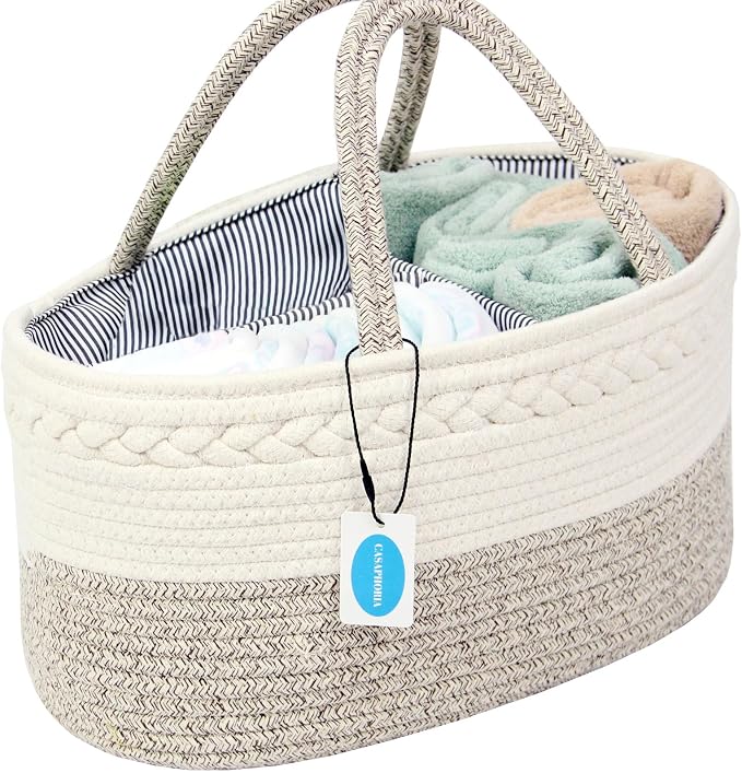 Casaphoria Caddy Organization Woven Cotton Rope Basket storage Caddy or Gift - Image 2
