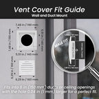 Repa Market 6 Inch Brown Dryer Vent Hood/Duct Cover for Walls or Ceiling/ABS Plastic Louvered Air Grille with Built-In Mesh Screen/Exhaust and Dryer Vent Covers for Indoor & Outdoor Use