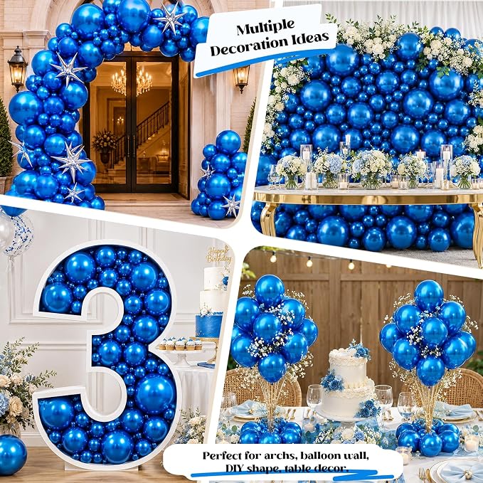 Metallic Blue Balloons - Image 5