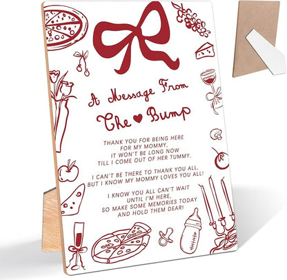Italian Special Delivery Pizza A Message From the Bump Baby Shower Signs by Unknown