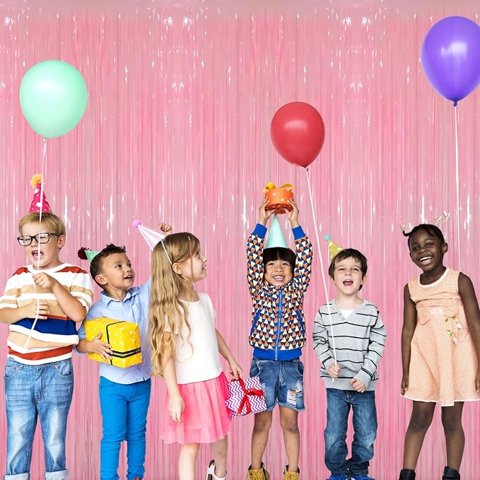 GOER 3.2 ft x 8.2 ft Foil Fringe Curtains Party Photo Backdrop Party Streamers - Image 7