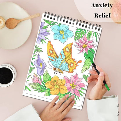 Kalysky Easy and Cozy Adult Coloring Book Set, 3 Pack Stress Relief Coloring - Image 4