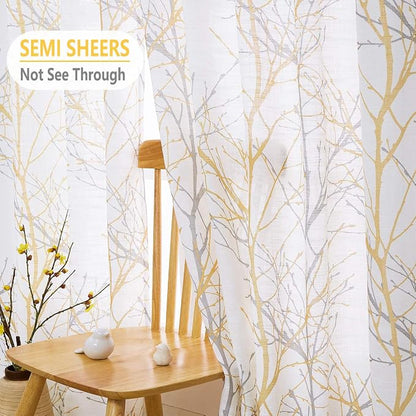 FMFUNCTEX Linen Semi Sheer Curtains - Image 7