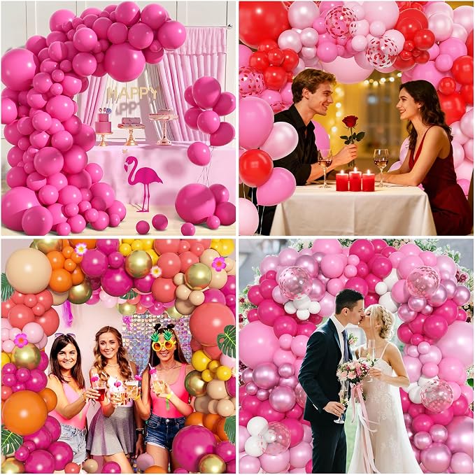 Amandir 153 Pcs Pink Balloon Arch Garland Kit Different Sizes | 18 12 10 5 inch - Image 6