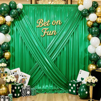 gogoparti 20x10FT Green Sequin Backdrop Curtain - Image 5