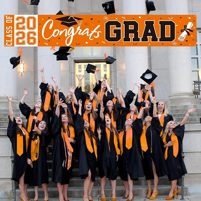 2026 Graduation Yard Sign, Large Congrats Grad Yard Banner Class of 2026 Banner - Image 3