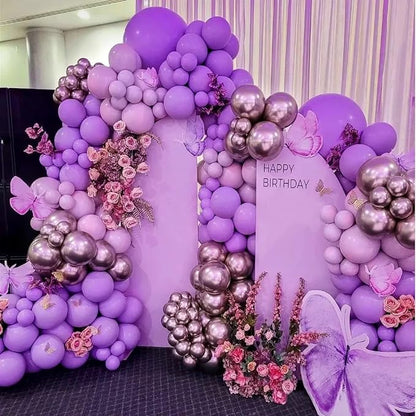 FOTIOMRG 110pcs Purple Balloon Garland Arch Kit, 18 12 10 5 inch Purple Latex - Image 6