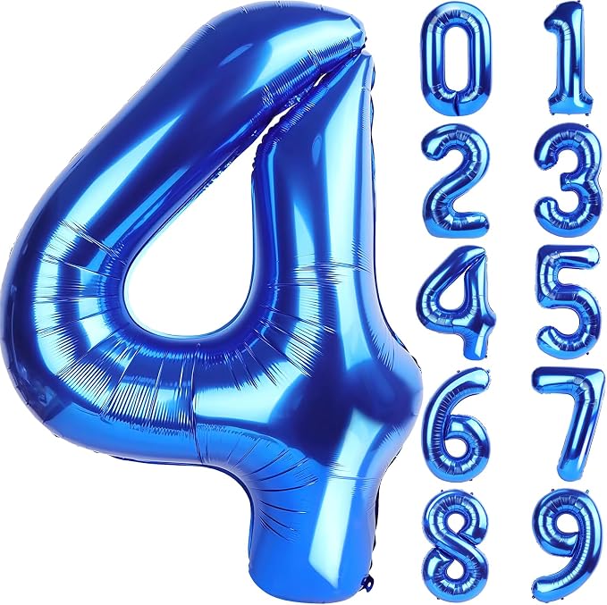 Number Balloons Navy Blue Balloons by United-UnicornsParty