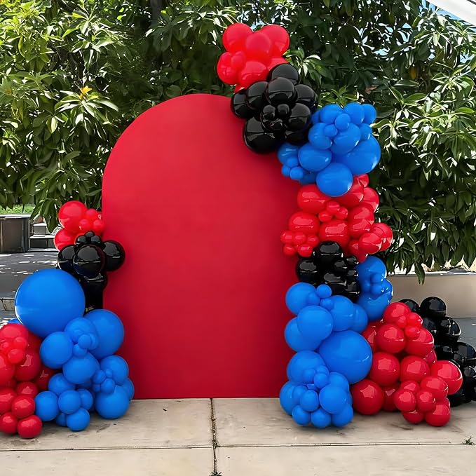 Black and Red Blue Balloon Arch Kit, Birthday Party Balloons | Different Sizes - Image 6