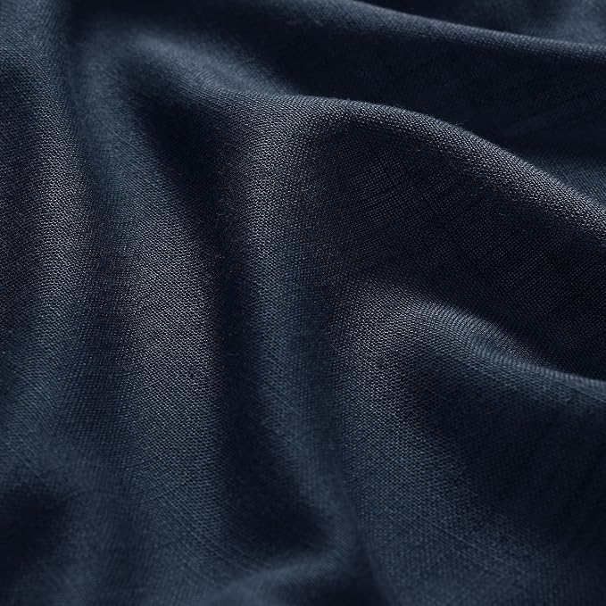 Linen Navy Blue Curtains 108 inch Extra Long - Image 7