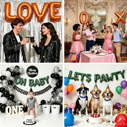 36 Pcs Orange Letter Balloons, Custom A-Z Set - Image 6