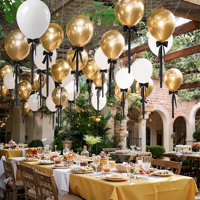 80PCS Black Bow Birthday Party Decorations - Image 3