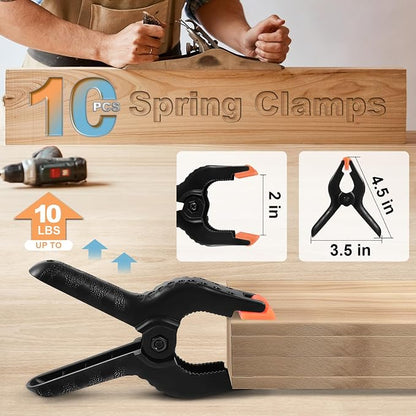 10 Pcs Spring Clamps, PureGuard 4.5 Inch Plastic Balloon Arch Clips Clamps - Image 3