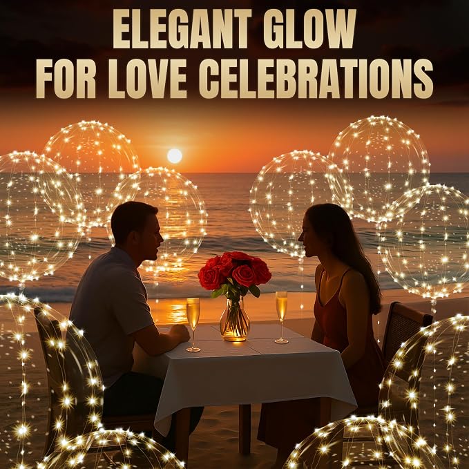 Light Up Balloons 10 Pack, 20 Inch Clear Balloons - Image 7