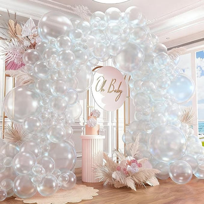 412pcs Clear Balloon Garland Arch Kit 18 12 10 5 Inch Different Sizes Matte by PAXILE