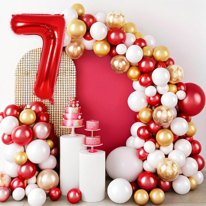 Red Number 7 Balloon 40 Inch, Big Large Foil Helium Number Balloons, Jumbo - Image 5