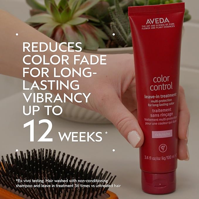 Aveda Color Control Leave-In Treatment Rich | Protects Color for Up to 12 Weeks | Heat Protectant | for Medium to Thick Hair Types | Silicone Free | 98% Naturally Derived*, 3.4 Fl Oz