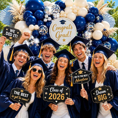 154Pcs Navy Blue Silver Balloons Garland Arch Kit - Image 6