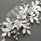 SWEETV Comb, Handmade Wedding Hair Accessory with Rhinestones, Silver, for Brides and Bridesmaids, Bridal Hair Pieces, Wedding Headpiece